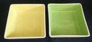2er Set DESSERTSCHALEN "Villa Loca" - Keramik / Steingut, Zweifärbiges Quadratische Viereck Form Modern Style Dekor